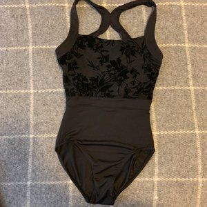 Black Bloch Adult Floral Tank Leotard